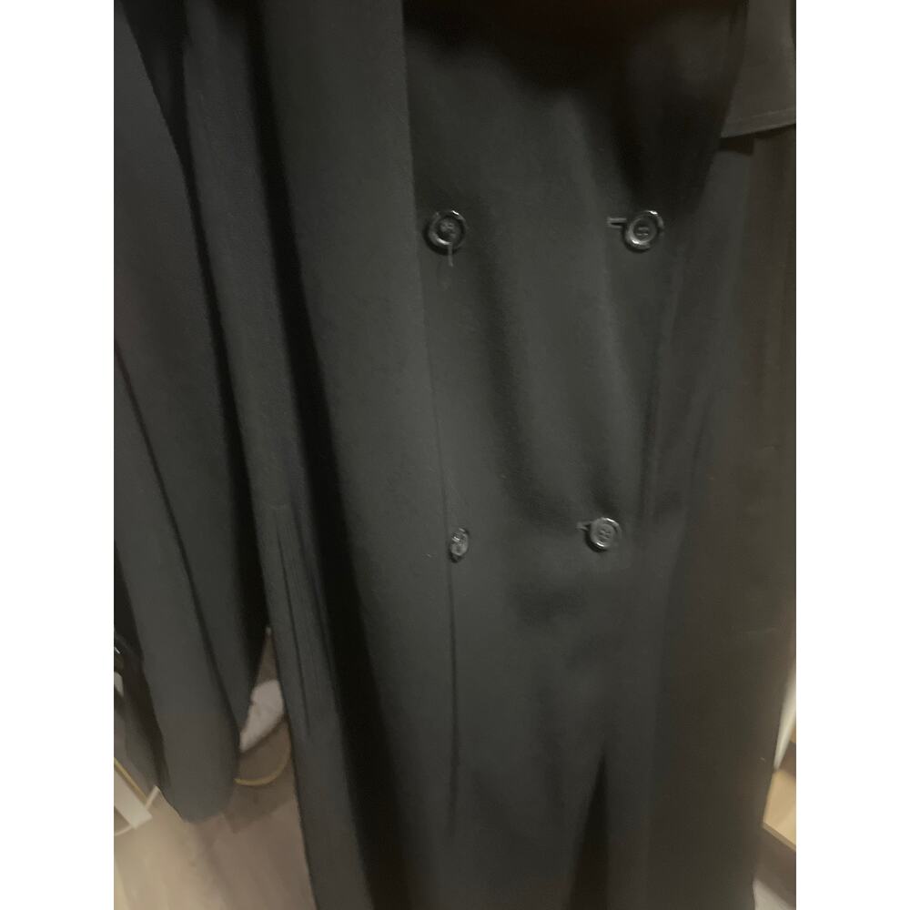 Vintage Gallery Woman Fully Lined Black Belted Trench Coat - Woman sz 22W - Picture 5 of 11